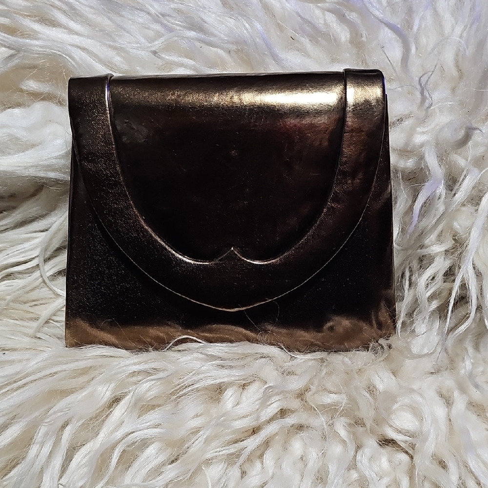 Chic Metallic Brown Clutch